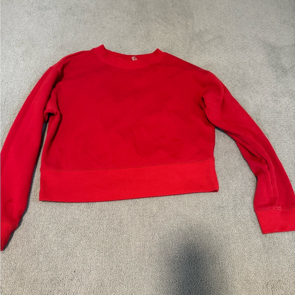 Zella Red Crewneck | Size : S | Small stain hardly noticeable